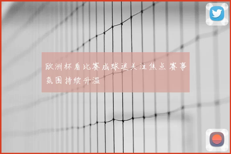 欧洲杯看比赛成球迷关注焦点 赛事氛围持续升温