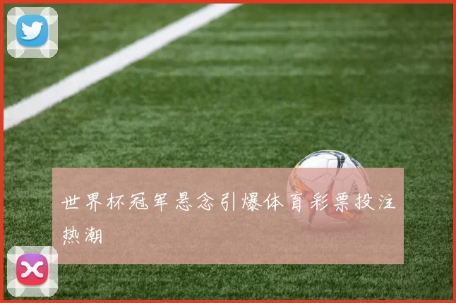 世界杯冠军悬念引爆体育彩票投注热潮